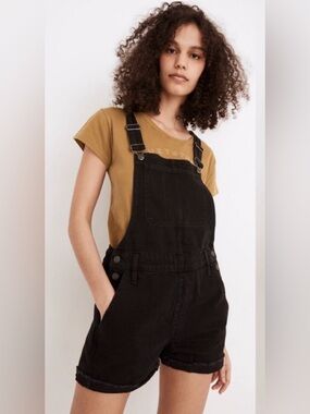 Madewell Adirondack Black Women's Denim Overalls S